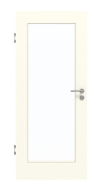 Frontansicht von GARANT Schallschutztür W980ST15 Platinweiß GHK08 mit Lichtausschnitt LA-2