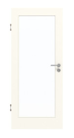 Frontansicht von GARANT Schallschutztür 0105-60 Pearl White CePaL mit Lichtausschnitt LA-3