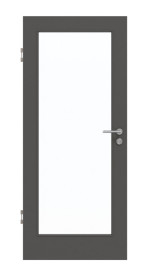 Frontansicht von GARANT Schallschutztür 10622-60 Ebony CePaL mit Lichtausschnitt LA-3