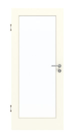 Frontansicht von GARANT Schallschutztür W980ST15 Platinweiß GHK08 mit Lichtausschnitt LA-3