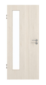 Frontansicht von GARANT Schallschutztür Authentic Perl GCK08 mit Lichtausschnitt LA-4 bandseitig