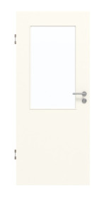 Frontansicht von GARANT Schallschutztür 0105-60 Pearl White CePaL mit Lichtausschnitt LA-6
