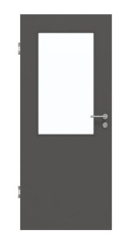 Frontansicht von GARANT Schallschutztür 10622-60 Ebony CePaL mit Lichtausschnitt LA-6