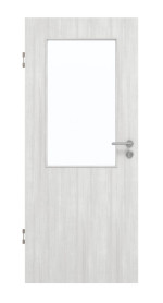 Frontansicht von GARANT Schallschutztür Authentic Grigio CePaL mit Lichtausschnitt LA-6