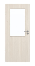 Frontansicht von GARANT Schallschutztür Authentic Perl GCK08 mit Lichtausschnitt LA-6