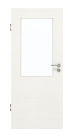 Frontansicht von GARANT Schallschutztür Quer Authentic Bianco CePaL mit Lichtausschnitt LA-6