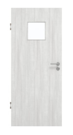 Frontansicht von GARANT Schallschutztür Authentic Grigio CePaL mit Lichtausschnitt LA-7