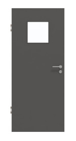 Frontansicht von GARANT Schallschutztür 10622-60 Ebony CePaL mit Lichtausschnitt LA-8