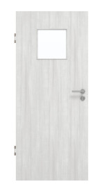 Frontansicht von GARANT Schallschutztür Authentic Grigio CePaL mit Lichtausschnitt LA-8