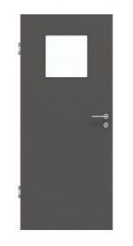 Frontansicht von GARANT Schallschutztür 10622-60 Ebony CePaL mit Lichtausschnitt LA-9