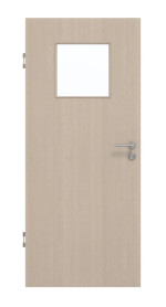 Frontansicht von GARANT Schallschutztür Authentic Akazie GCK08 mit Lichtausschnitt LA-9