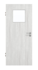 Frontansicht von GARANT Schallschutztür Authentic Grigio CePaL mit Lichtausschnitt LA-9
