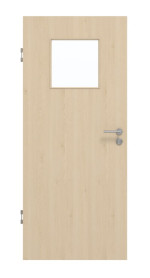 Frontansicht von GARANT Schallschutztür Authentic Sand GCK08 mit Lichtausschnitt LA-9
