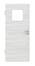 Frontansicht von GARANT Schallschutztür Quer Authentic Grigio GCK08 mit Lichtausschnitt LA-9