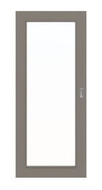 Frontansicht von Schiebetür Taupe RAL 7048 Lack LA 27 Basic - Huga