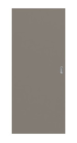 Frontansicht von Schiebetür Taupe RAL 7048 Lack Basic - Huga