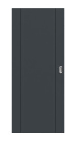 Frontansicht von Groove 16 ProLine Lack Anthrazit RAL 7016 Schiebetür - Hörmann
