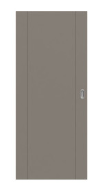 Frontansicht von Signum 16 Basic Lack Taupe RAL 7048 Schiebetür - Huga