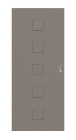 Frontansicht von Signum 19 Basic Lack Taupe RAL 7048 Schiebetür - Huga