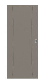 Frontansicht von Signum 20 Basic Lack Taupe RAL 7048 Schiebetür - Huga