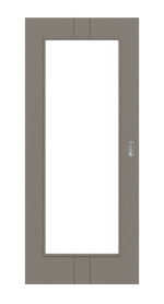 Frontansicht von Groove 23 LA 8 ProLine Lack Taupe RAL 7048 Schiebetür - Hörmann
