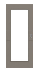 Frontansicht von Signum 29 LA 8 Basic Lack Taupe RAL 7048 Schiebetür - Huga