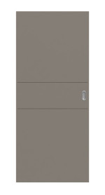 Frontansicht von Signum 29 Basic Lack Taupe RAL 7048 Schiebetür - Huga