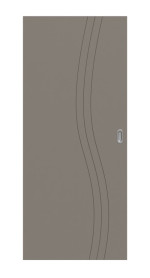Frontansicht von Signum 53 Basic Lack Taupe RAL 7048 Schiebetür - Huga