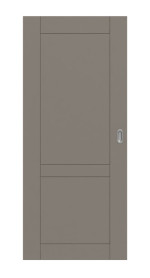 Frontansicht von Groove 92 ProLine Lack Taupe RAL 7048 Schiebetür - Hörmann