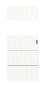 Frontansicht von Smart 2 quer Plain 80-7 Basic Durat Pino Weiß Schiebetür - Huga