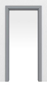 Frontansicht von JELD-WEN Schiebetürsystem in der Wand laufend Classic Flint Grey DuriTop