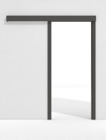 Frontansicht von GARANT Schiebetürsystem vor der Wand laufend 10622-60 Ebony CePaL