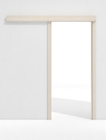 Frontansicht von GARANT Schiebetürsystem vor der Wand laufend Authentic Perl CePaL