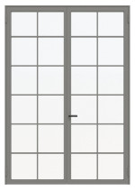 Frontansicht von der Doppelflügel-Stahl-Lofttür 1-5 - Hörmann