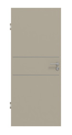 Frontansicht von GARANT Wärmeschutztür Aura 832 Matt Seidengrau 7044 G-TEC