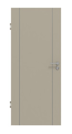 Frontansicht von GARANT Wärmeschutztür Aura 851 Matt Seidengrau 7044 G-TEC