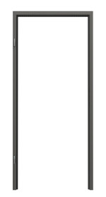 Frontansicht 3 von der Aluminium-Blockzarge RAL 9007 Trend für Holztüren - Küffner