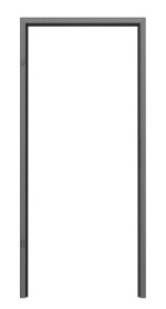 Frontansicht 3 von der Aluminium-Blockzarge RAL 9006 Trend für Ganzglastüren - Küffner