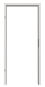 Frontansicht von GARANT Zarge für Feuchtraumtüren 0160-60 Silver Grey Resopal mit eckiger Kante