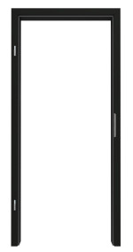 Frontansicht von GARANT Zarge 0901-60 Black Resopal mit eckiger Kante