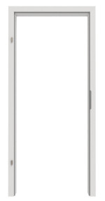 Frontansicht von GARANT Zarge für Wohnungseingangstüren Silver Grey 0160-60 CePaL mit kleiner Rundkante