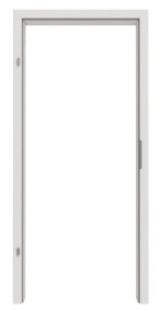 Frontansicht von GARANT Zarge für Rauchschutztüren 0160-60 Silver Grey CePaL mit kleiner Rundkante