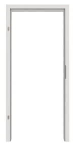 Frontansicht von GARANT Zarge für Wärmeschutztüren 0160-60 Silver Grey CePaL mit kleiner Rundkante