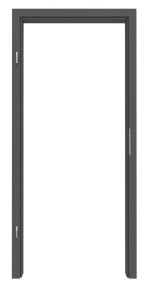 Frontansicht von GARANT Zarge 10622-60 Ebony CPL mit kleiner Rundkante