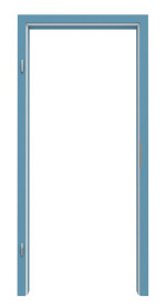 Frontansicht von Zarge RAL 5024 Pastellblau Rundkante - Lebo
