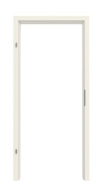 Frontansicht der Zarge von CLASSEN Wohnungseingangstür-Set Weiß RAL 9010 CPL 4.1 mit Zarge und Beschlag