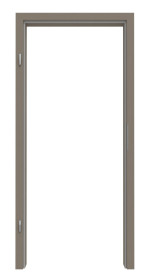 Frontansicht von Zarge Taupe RAL 7048 Mattlack mit runder Kante - Hörmann