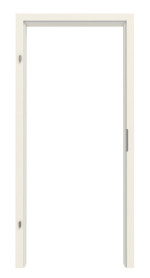 Frontansicht von LEBO Zarge für Wohnungseingangstüren Weiß 9010 Lebolit-CPL mit runder Kante