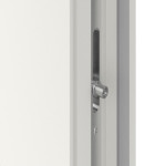 Detail Schließer von Kunststoff Nebeneingangstür F001 Comfort ohne Glasausschnitt