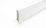 Sockelleiste 18 x 80 x 2400 mm Massivholz weiß lackiert Altdeutsch 80 Clip-Nut